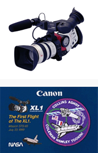 NASA 공식 디지털 캠코더로 우주 왕복선에 탑재된 XL1