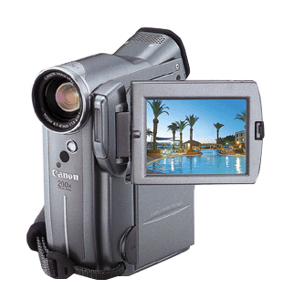 비디오와 정지 영상이 고화질이며 매우 작고 가벼운 캠코더 IXY DV2 M2